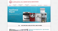 Desktop Screenshot of ajapplianceservice.com